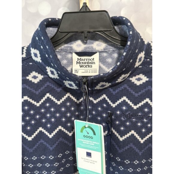 NWT Marmot Heavyweight Drop Line Printed Half-Zip Pullover - XXL - Picture 3 of 5